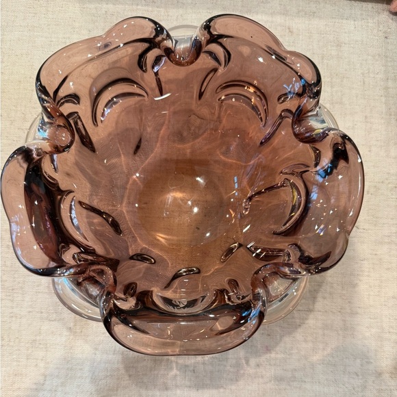 Murano Amethyst Bowl/Ashtray - Picture 1 of 6